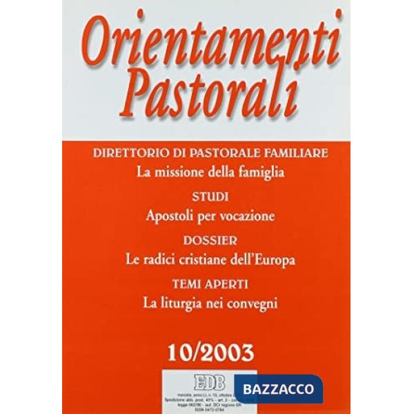 Orientamenti pastorali (2003). Vol. 10