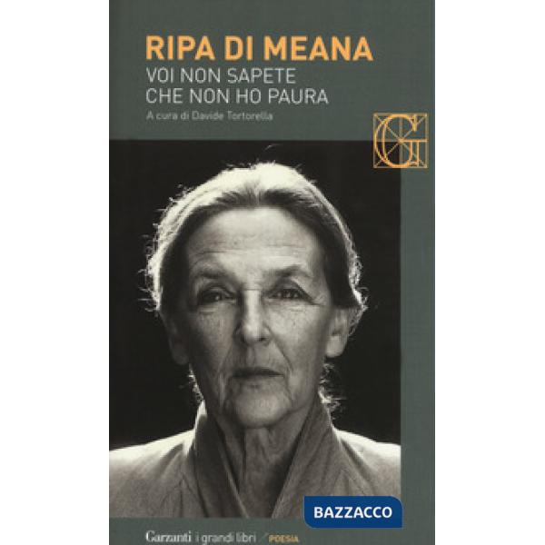 Voi non sapete che non ho paura