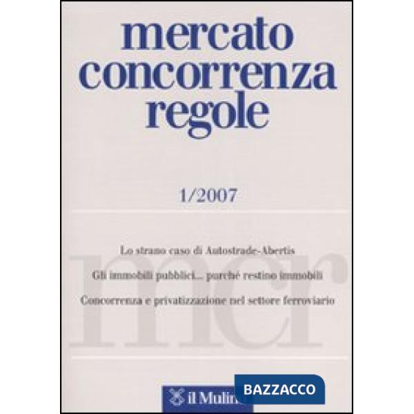 Mercato concorrenza regole n. 1/2007
