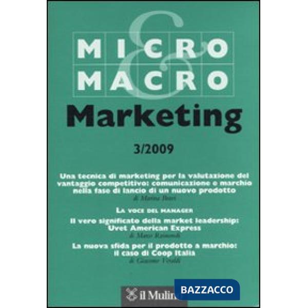 Micro & Macro Marketing (2009). Vol. 3