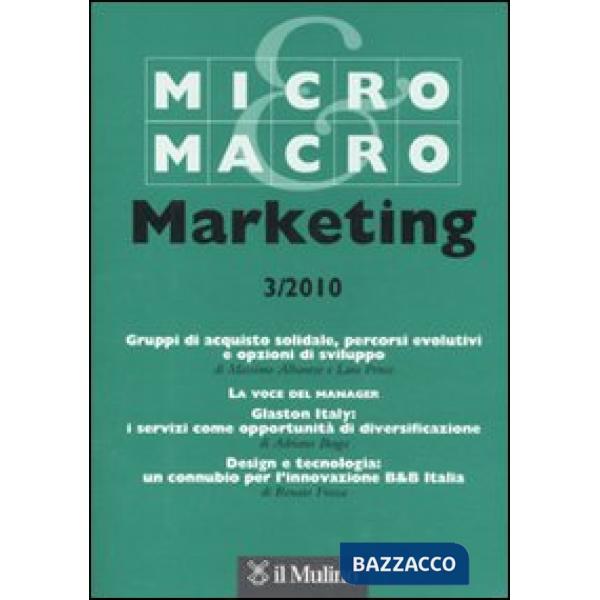 Micro & Macro Marketing (2010). Vol. 3