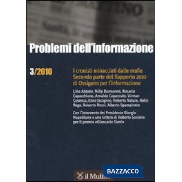 Problemi dell'informazione (2010). Vol. 3
