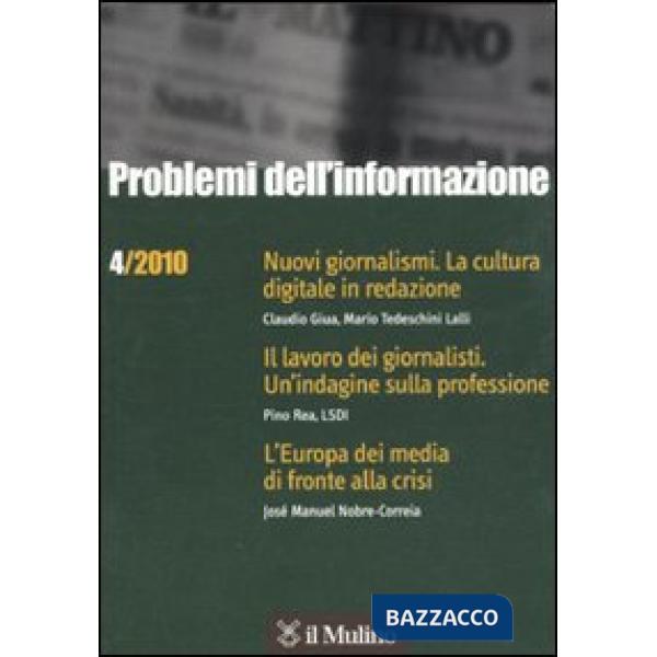 Problemi dell'informazione (2010). Vol. 4