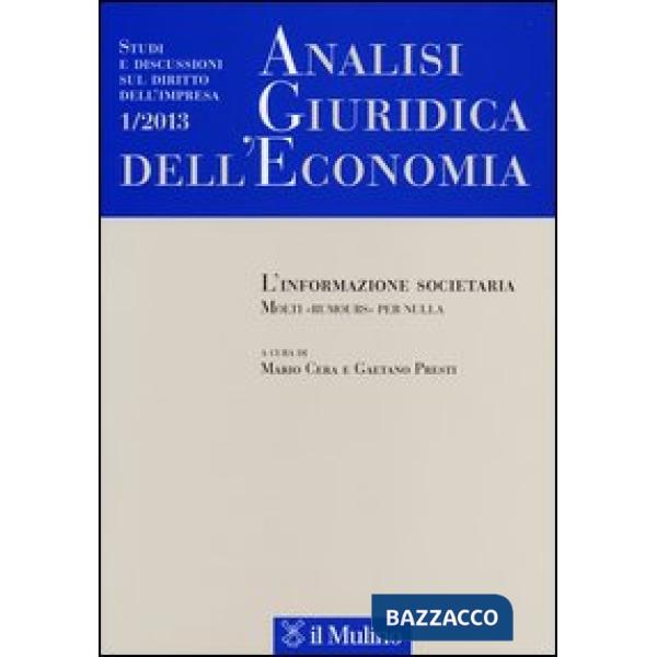 Analisi giuridica dell'economia (2013). Vol. 1