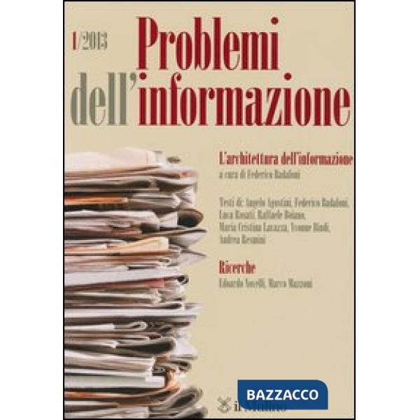 Problemi dell'informazione (2013). Vol. 1