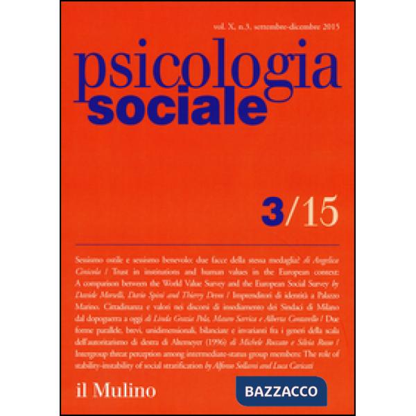 Psicologia sociale (2015). Vol. 3