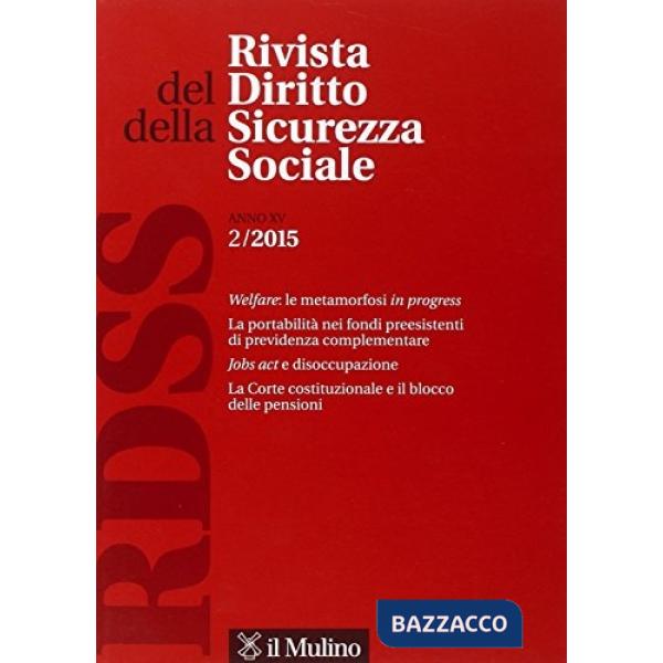 Rivista del diritto della sicurezza sociale (2015). Vol. 2