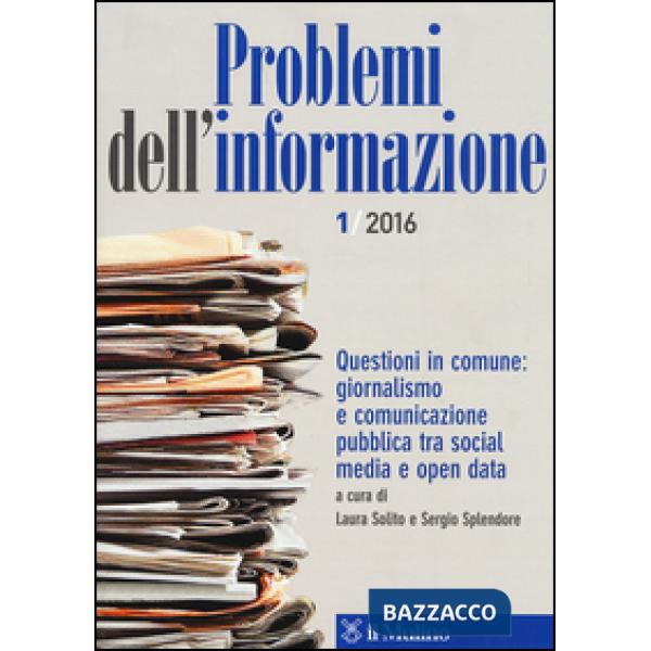 Problemi dell'informazione (2016). Vol. 1