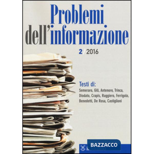 Problemi dell'informazione (2016). Vol. 2