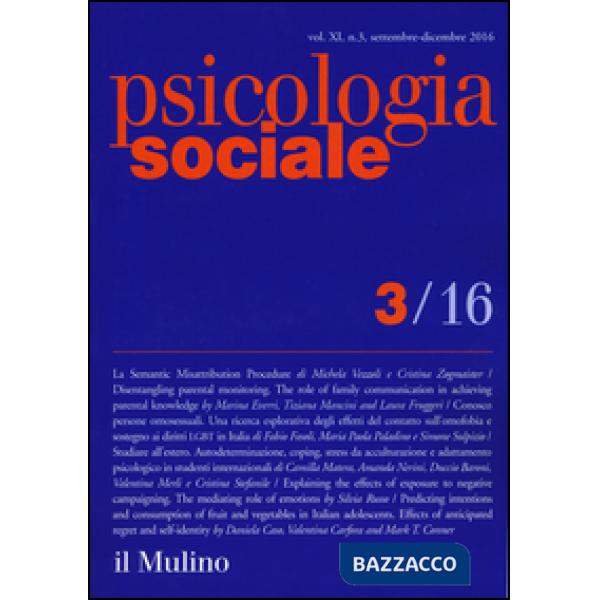 Psicologia sociale (2016). Vol. 3
