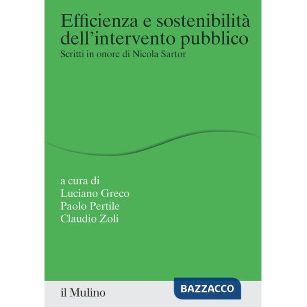 Efficienza e sostenibilità dell'intervento pubblico. Scritti in onore di Nicola Sartor