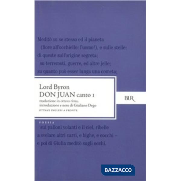 Don Juan. Canto 1º. Testo inglese a fronte