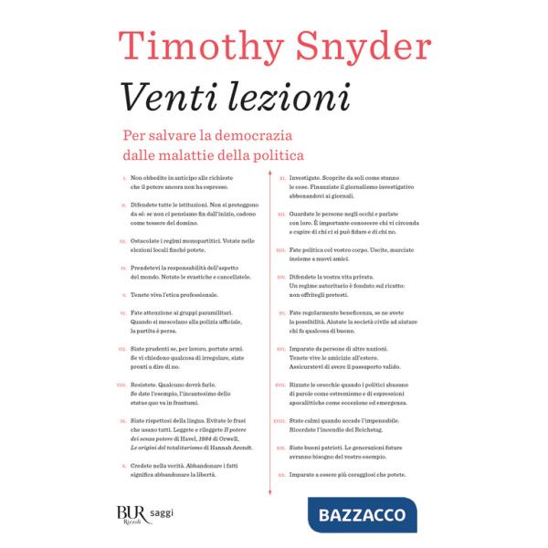 Venti lezioni. Per salvare la democrazia dalle malattie della politica