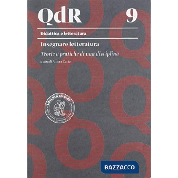 QDR - 9. INSEGNARE LETTERATURA QDR - 9. INSEGNARE LETTERATURA