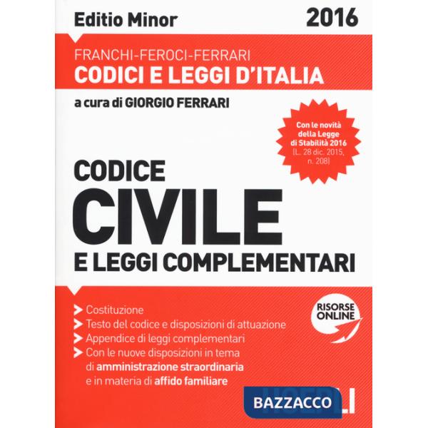 CODICE CIVILE 2016. EDITIO MINOR
