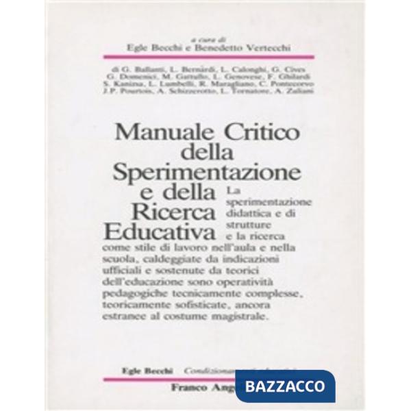 Manuale critico della sperimentazione e della ricerca educativa