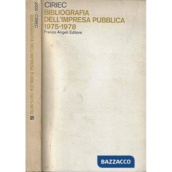 Bibliografia dell'impresa pubblica (1975-1978)