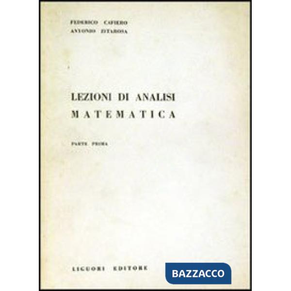 Lezioni di analisi matematica. Vol. 1