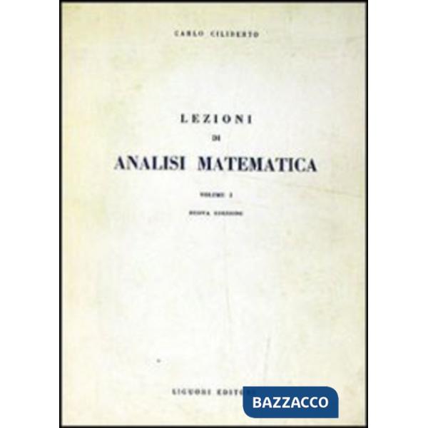 Lezioni di analisi matematica. Vol. 1