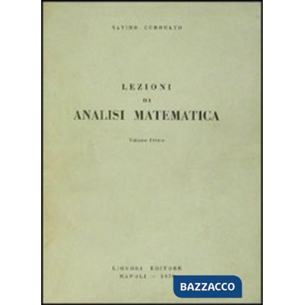 Lezioni di analisi matematica. Vol. 1