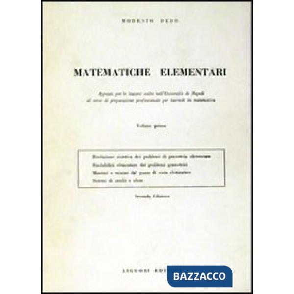 Matematiche elementari. Vol. 1