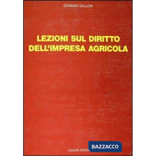 Lezioni di diritto dell'impresa agricola