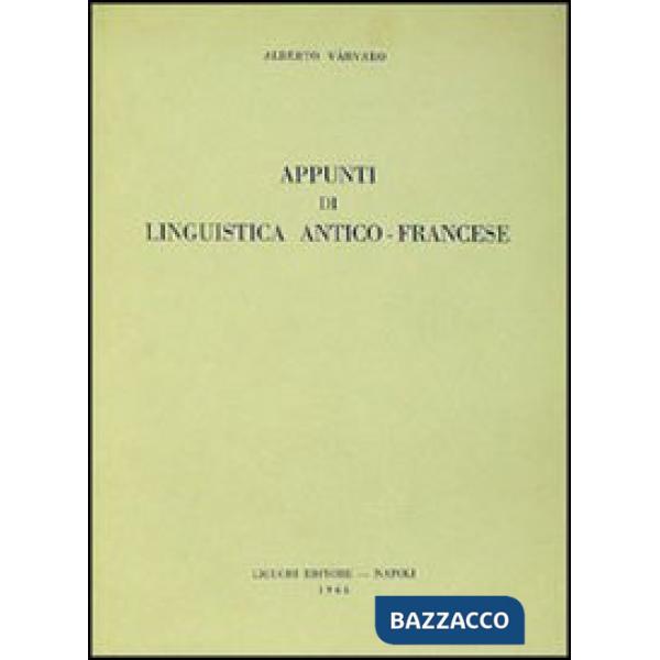 Appunti di linguistica antico-francese