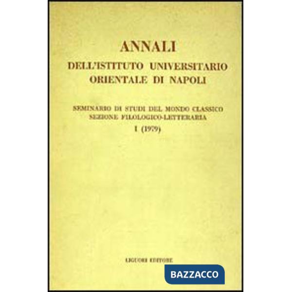 Annali dell'Istituto universitario orientale di Napoli. Vol. 1