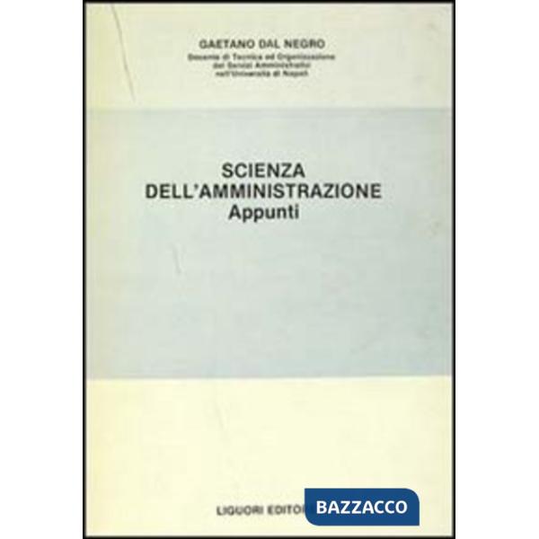 Scienza dell'amministrazione. Appunti