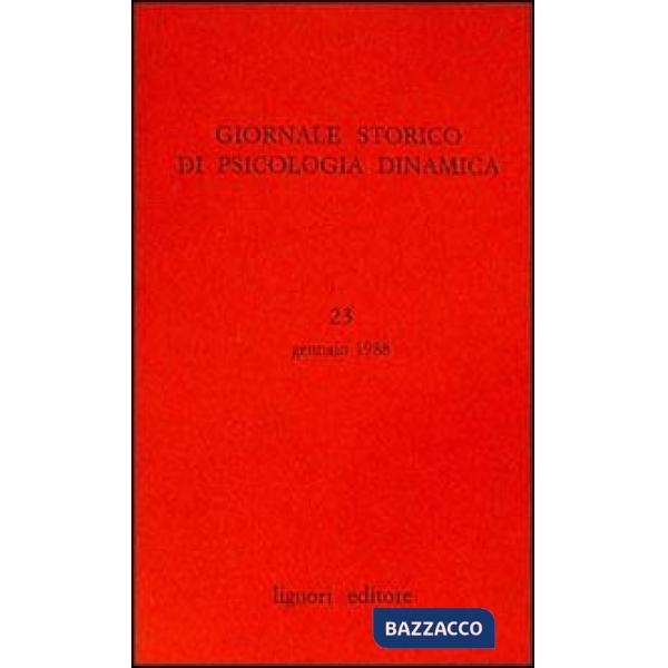 Giornale storico di psicologia dinamica. Vol. 23