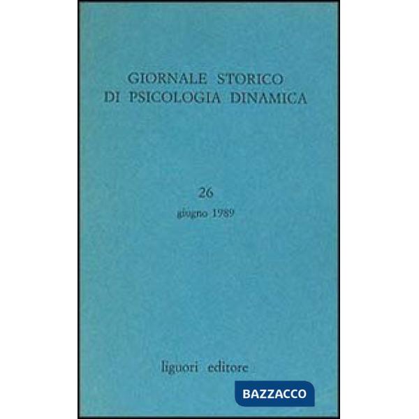 Giornale storico di psicologia dinamica. Vol. 26