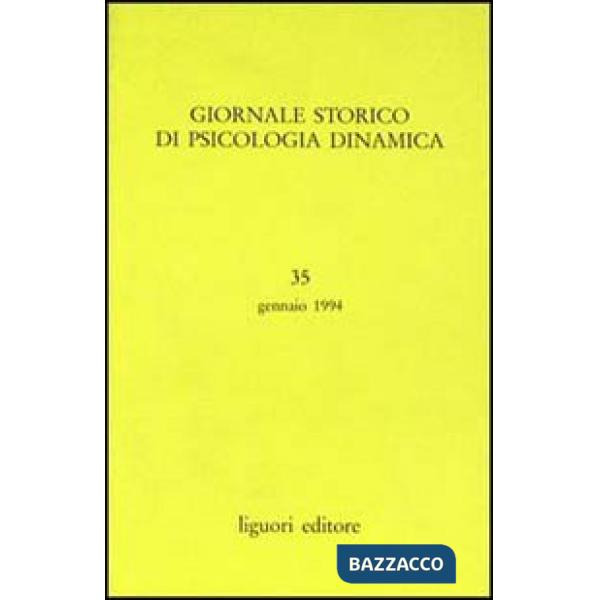 Giornale storico di psicologia dinamica. Vol. 35