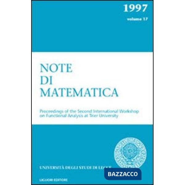 Note di matematica. Vol. 17