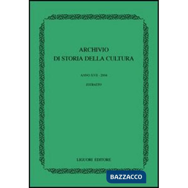 Archivio di storia della cultura (2004)