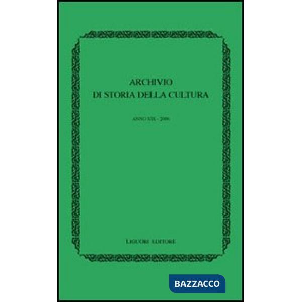 Archivio di storia della cultura (2006)