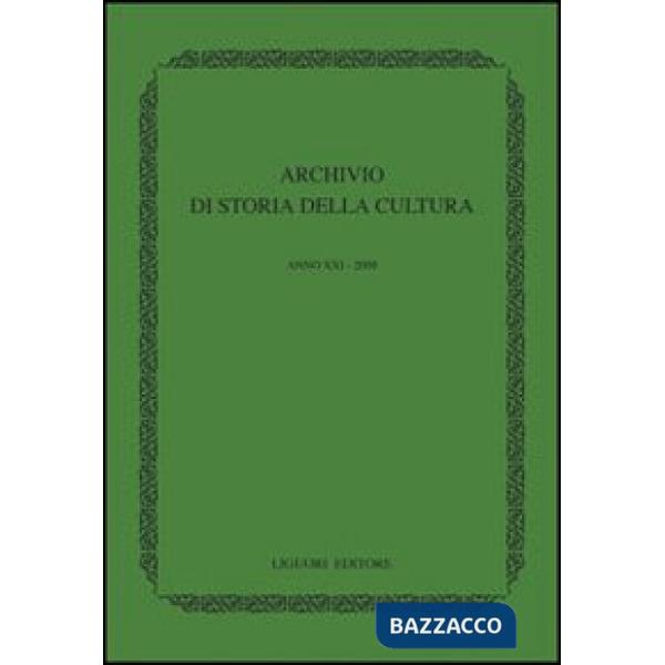 Archivio di storia della cultura (2008)
