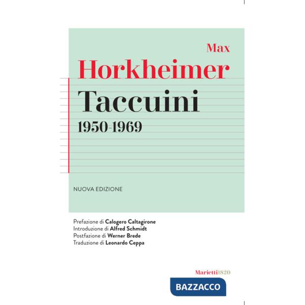 Taccuini 1950-1969. Nuova ediz.