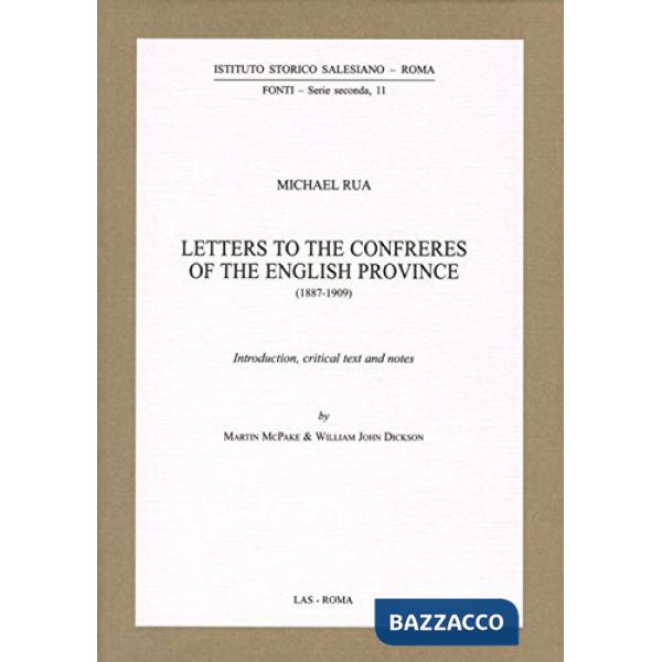 Letters to the confreres of english province