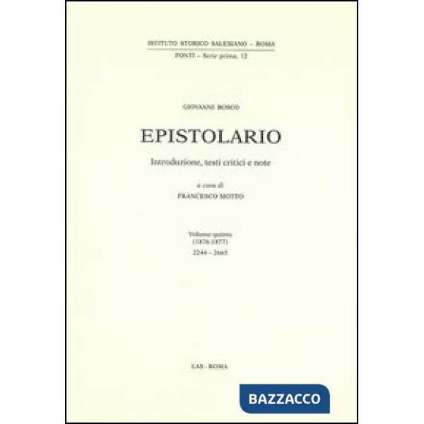 Epistolario. Vol. 5: 1876-1877