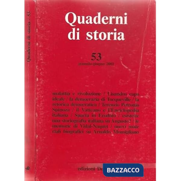 Quaderni di storia n. 53/2001
