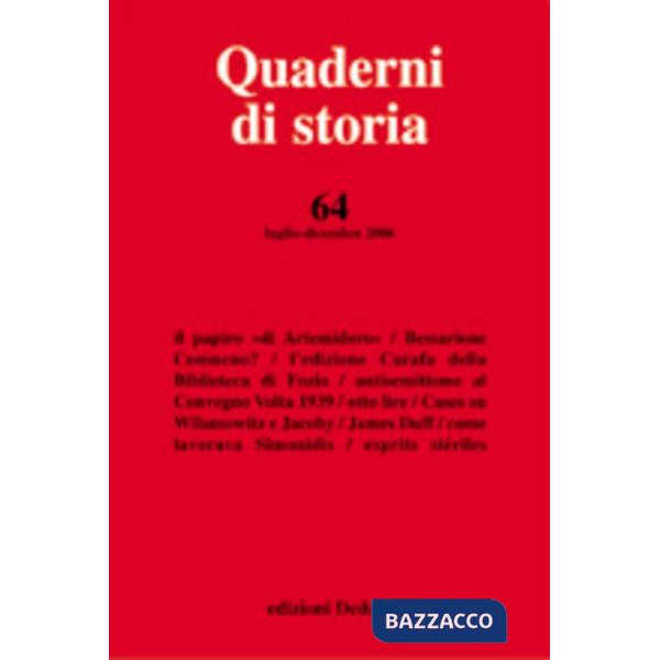 Quaderni di storia n. 64/06