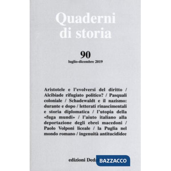 Quaderni di storia (2019). Vol. 90