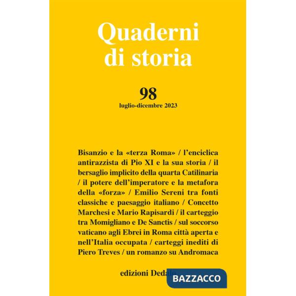 Quaderni di storia (2023). Vol. 98