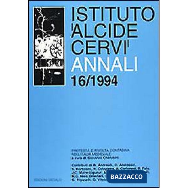Annali Istituto Alcide Cervi (1994). Vol. 16