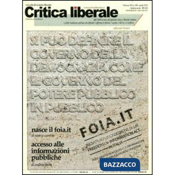 Critica liberale n. 198/2012. Aprile