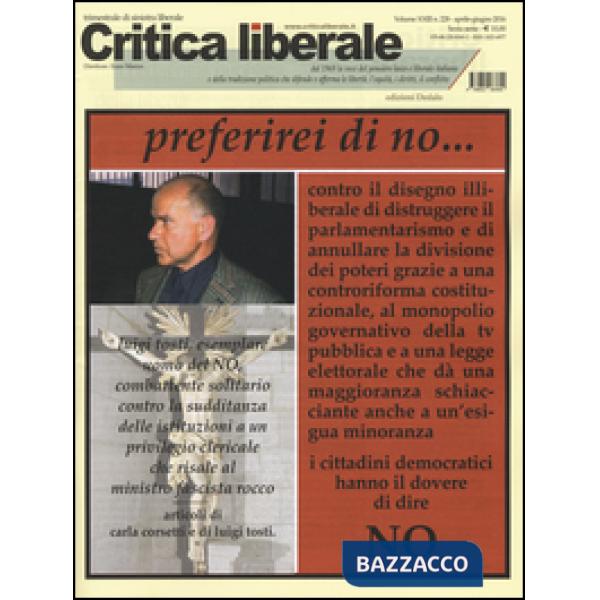 Critica liberale (2016). Vol. 228