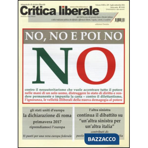 Critica Liberale (2016). Vol. 229