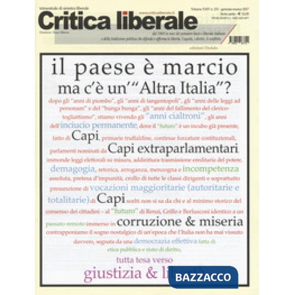 Critica liberale (2017). Vol. 231