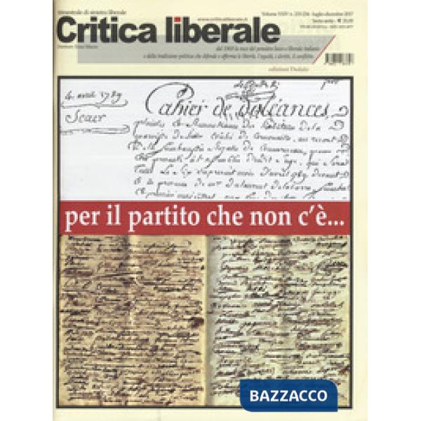 Critica liberale (2017). Vol. 233-234