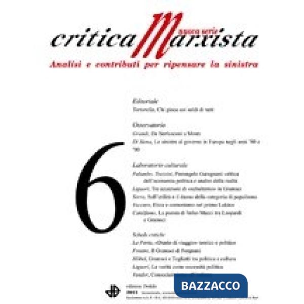 Critica Marxista n. 6/2011. Novembre-dicembre